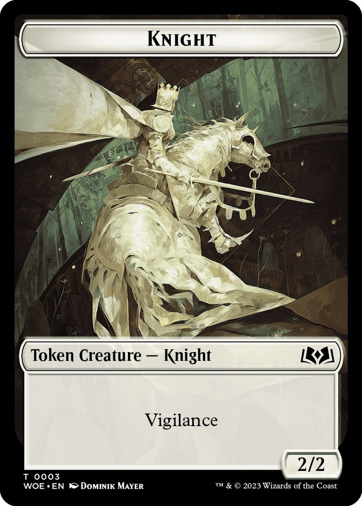 Image for Knight // Food (0013) Double-Sided Token (3 // 13) [Wilds of Eldraine]