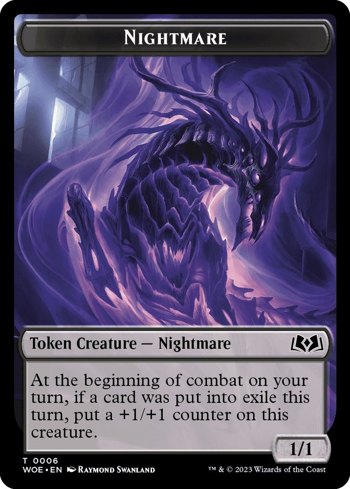 Image for Nightmare // Food (0012) Double-Sided Token (6 // 12) [Wilds of Eldraine]