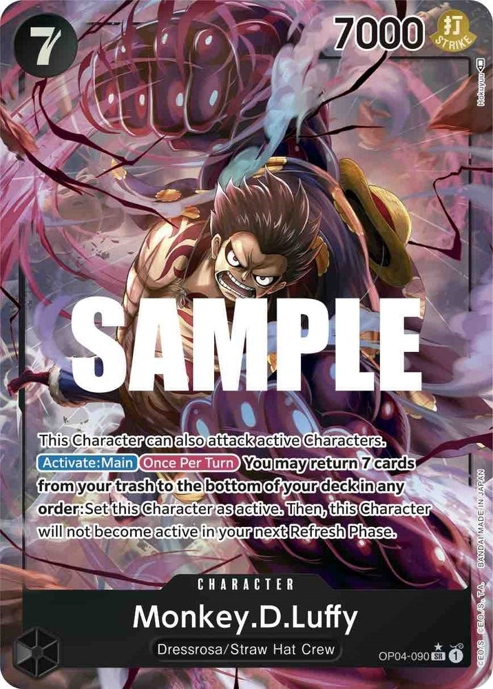 Monkey.D.Luffy (090) (Alternate Art) (OP04-090) (OP04)