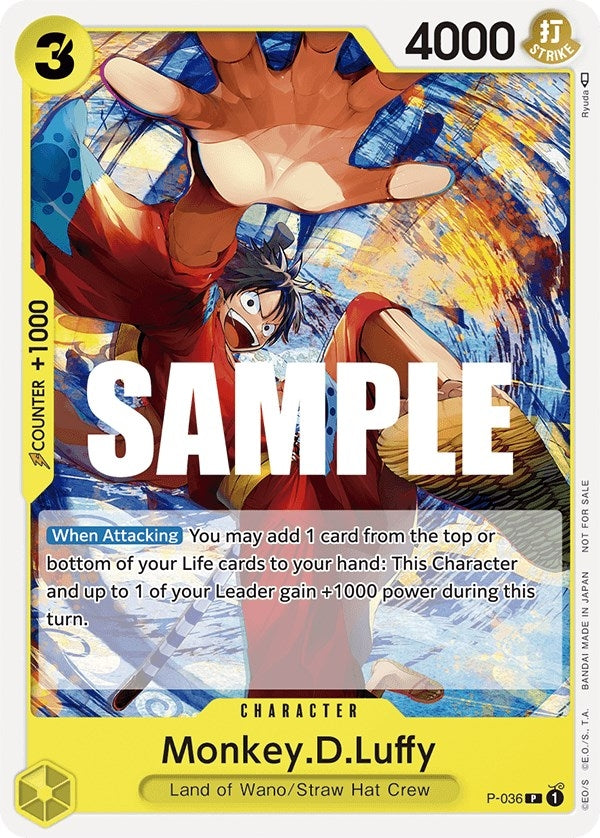 Monkey.D.Luffy (Pre-Release Tournament) (P-036) (One Piece Promotion Cards)