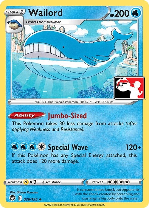 Image for Wailord (038/195) [Prize Pack Series Cards]