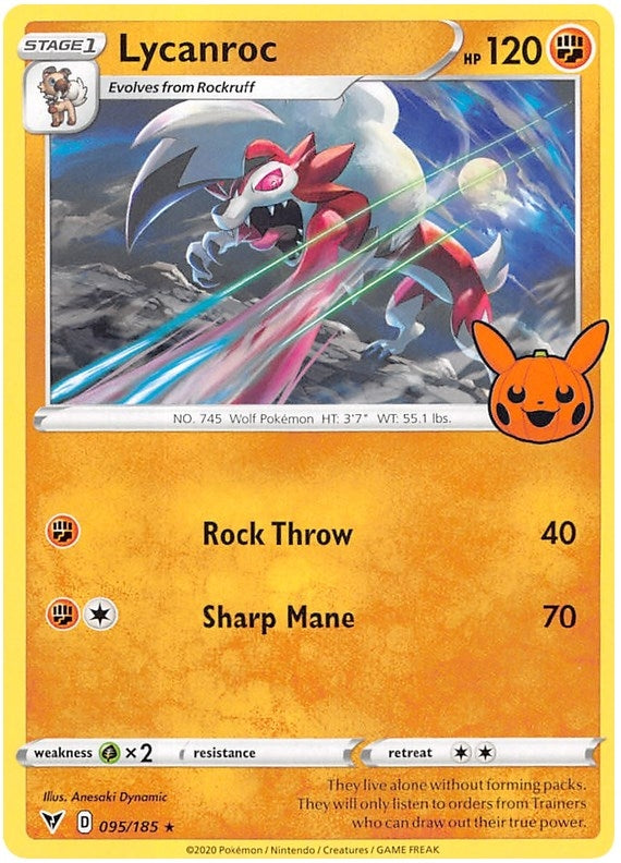 Image for Lycanroc (095/185) [Trick or Trade BOOster Bundle 2023]