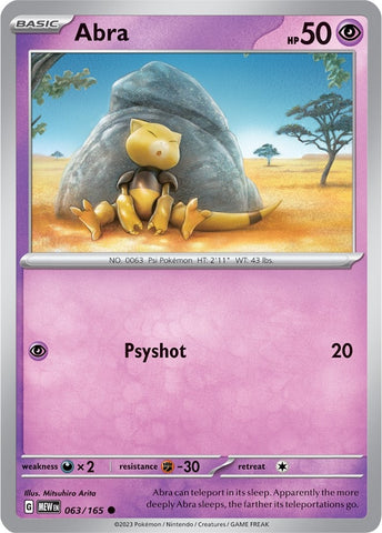 Image for Abra (063/165) (MEW)