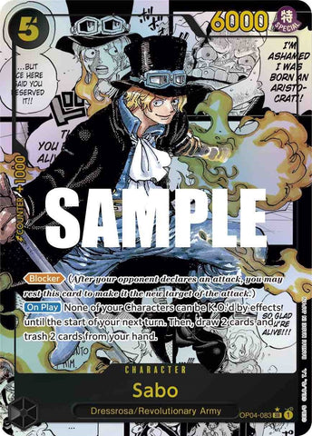 Image for Sabo (Alternate Art) (Manga) (OP04-083) - One Piece Card Game