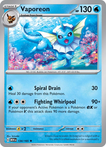 Image for Vaporeon (134/165) (MEW)