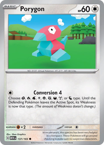 Image for Porygon (137/165) (MEW)