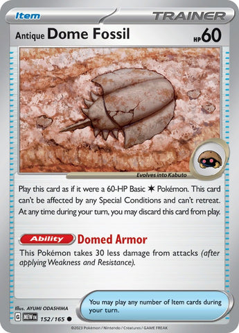 Image for Antique Dome Fossil (152/165) (MEW)