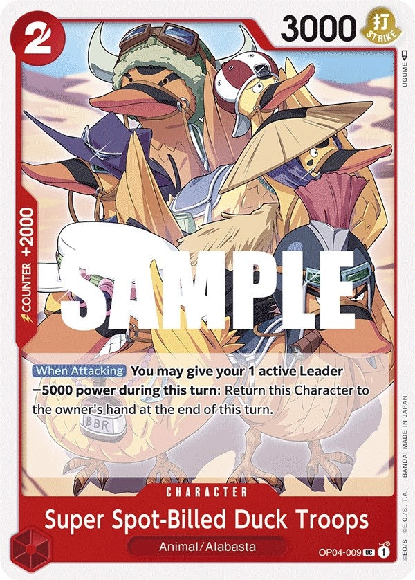 Image for Super Spot-Billed Duck Troops (OP04-009) - One Piece Card Game