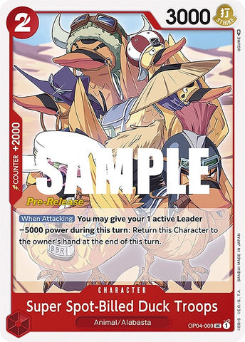 Image for Super Spot-Billed Duck Troops (OP04-009) - One Piece Card Game