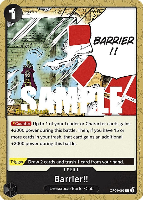 Barrier!! (OP04-095) (OP04 PRE)