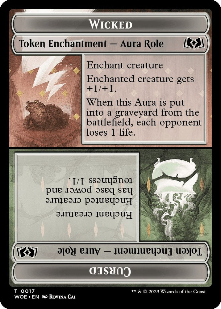 Image for Wicked Role / Cursed Role // Emblem - On An Adventure Double-Sided Token (17 // 18) - Magic: The Gathering
