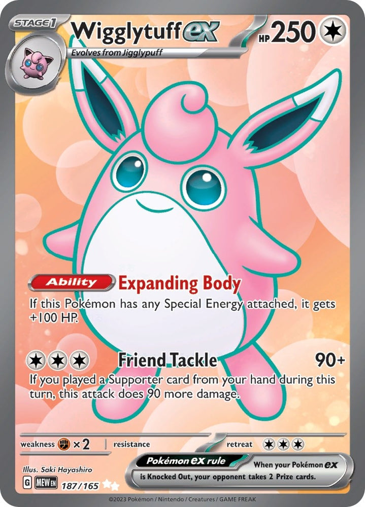 Image for Wigglytuff ex - 187/165 (187/165) [SV: Scarlet & Violet 151]
