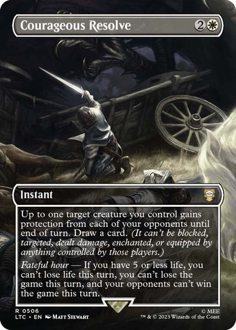 Image for Courageous Resolve (Borderless) (506) [Commander: The Lord of the Rings: Tales of Middle-earth]