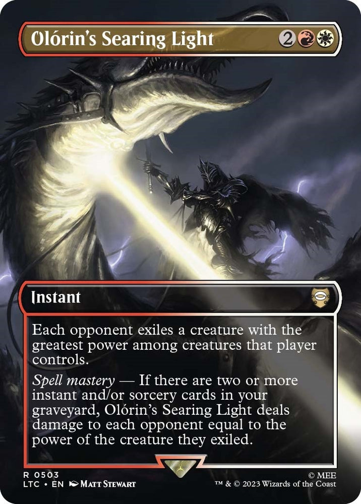 Image for Olorin's Searing Light (Borderless) (503) [Commander: The Lord of the Rings: Tales of Middle-earth]