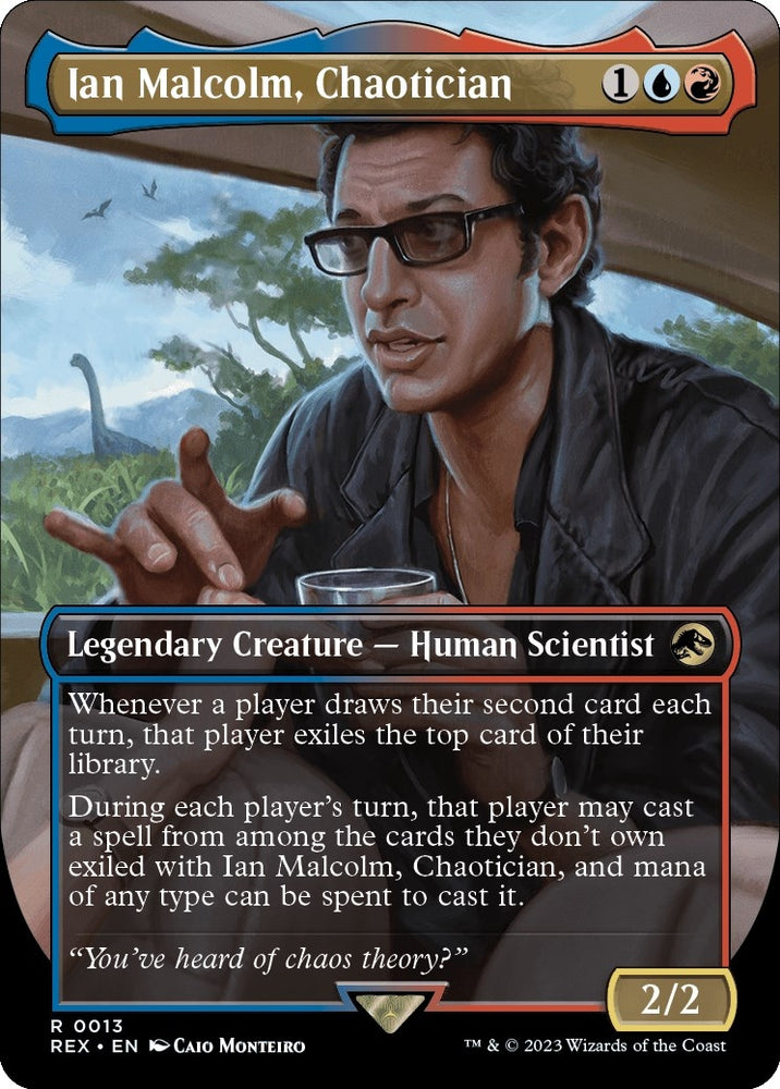 Image for Ian Malcolm, Chaotician (Borderless) (13) [Universes Beyond: Jurassic World Collection]