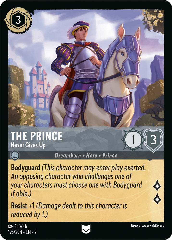Image for The Prince - Never Gives Up (195/204) - Disney Lorcana