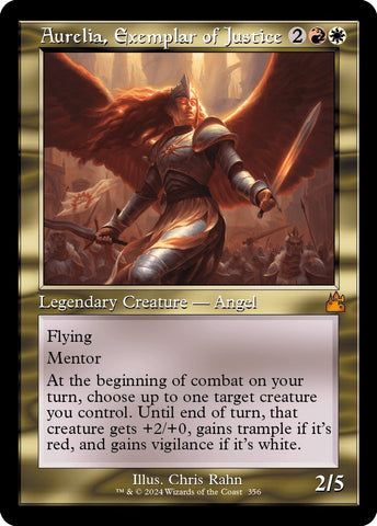 Image for Aurelia, Exemplar of Justice (Retro Frame) (356) [Ravnica Remastered]