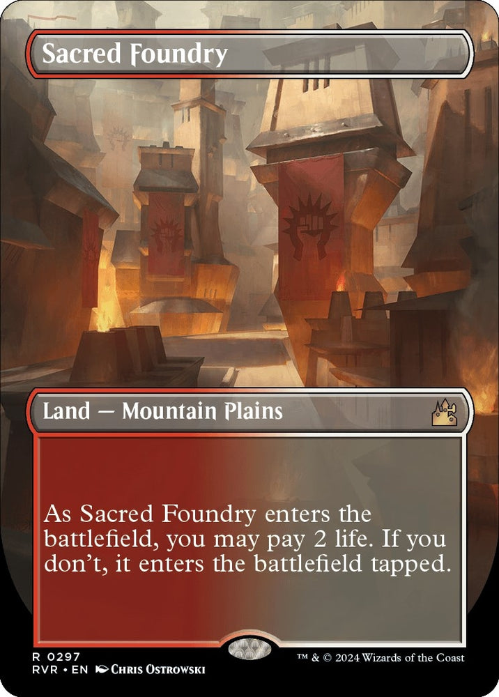 Image for Sacred Foundry (Borderless) (297) - Magic: The Gathering