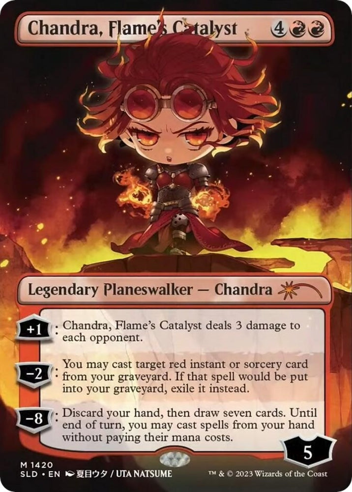 Image for Chandra, Flame's Catalyst (Rainbow Foil) (1420) [Secret Lair Drop Series]
