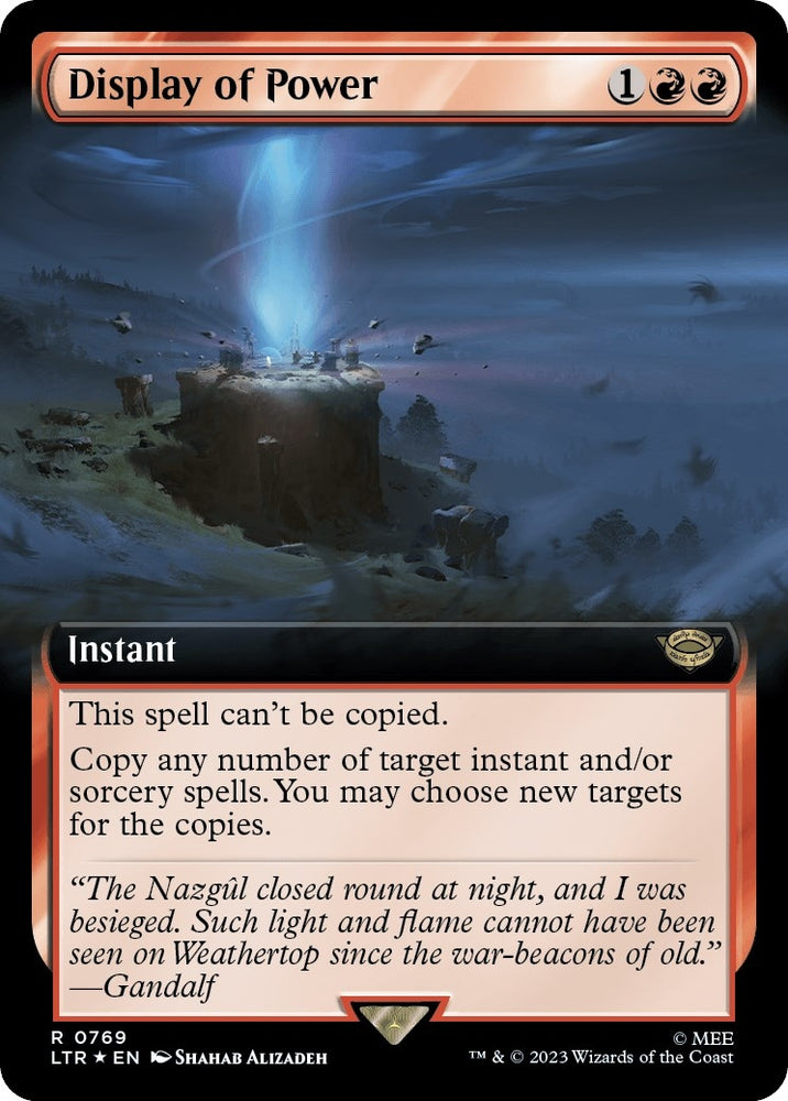 Image for Display of Power (Extended Art) (Surge Foil) (769) [Universes Beyond: The Lord of the Rings: Tales of Middle-earth]