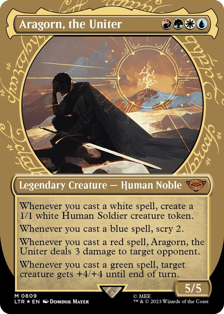 Image for Aragorn, the Uniter (Showcase) (Surge Foil) (809) [Universes Beyond: The Lord of the Rings: Tales of Middle-earth]