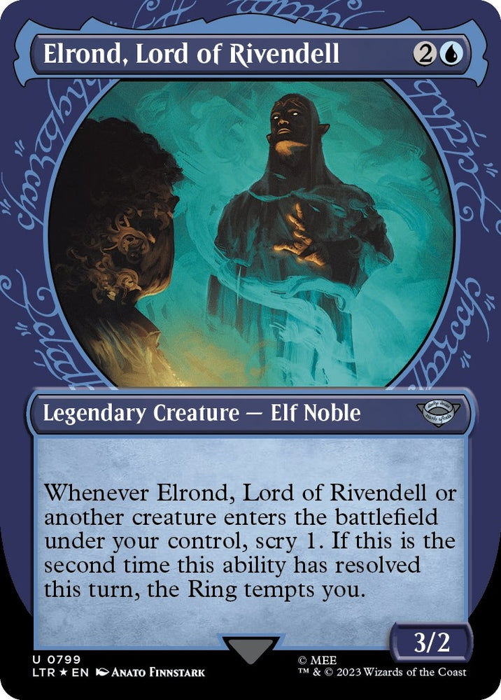 Image for Elrond, Lord of Rivendell (Showcase) (Surge Foil) (799) [Universes Beyond: The Lord of the Rings: Tales of Middle-earth]