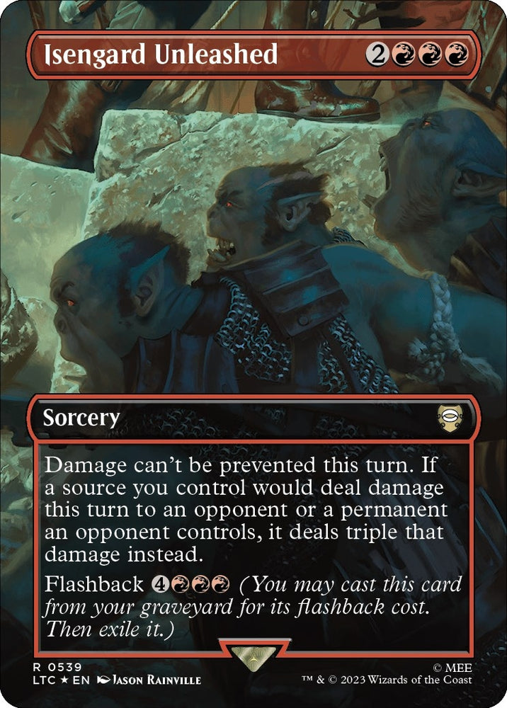 Image for Isengard Unleashed (Borderless) (Surge Foil) (539) [Commander: The Lord of the Rings: Tales of Middle-earth]