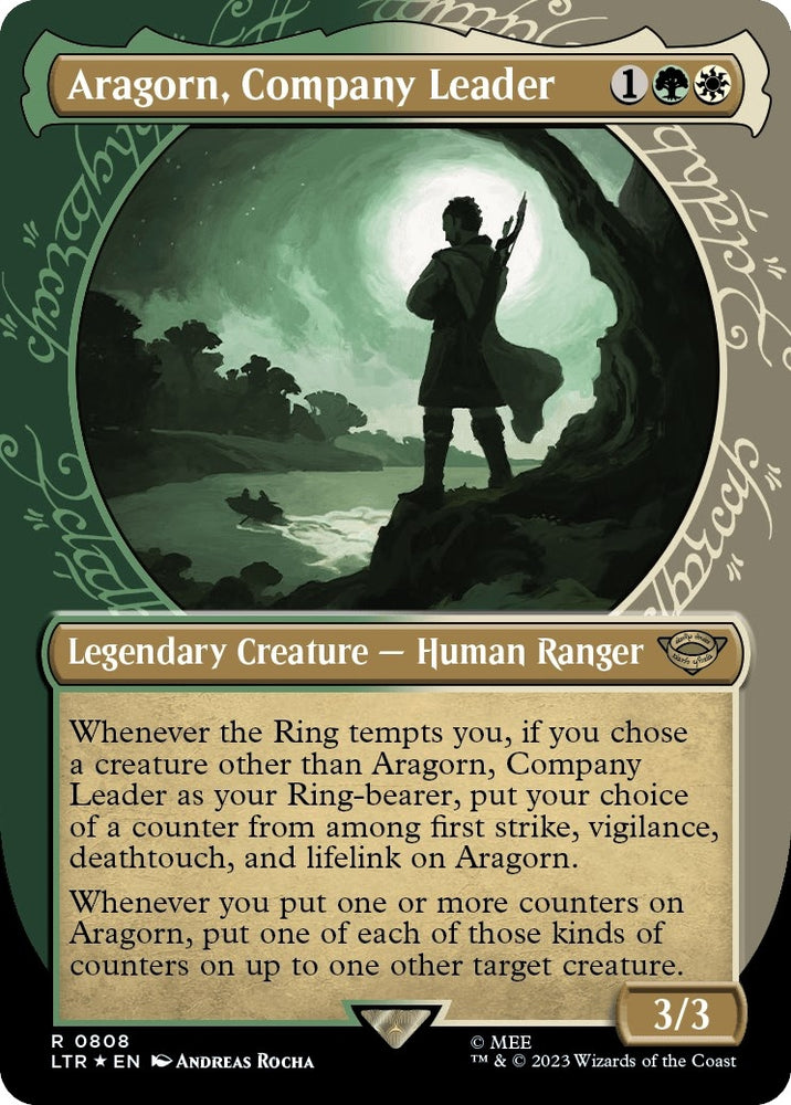 Image for Aragorn, Company Leader (Showcase) (Surge Foil) (808) [Universes Beyond: The Lord of the Rings: Tales of Middle-earth]