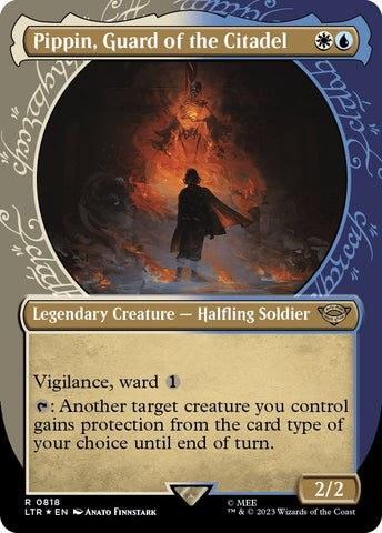 Image for Pippin, Guard of the Citadel (Showcase) (Surge Foil) (818) [Universes Beyond: The Lord of the Rings: Tales of Middle-earth]