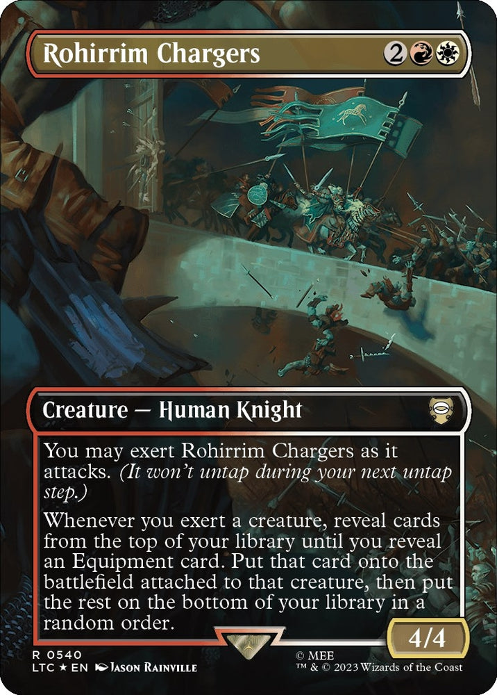 Image for Rohirrim Chargers (Borderless) (Surge Foil) (540) [Commander: The Lord of the Rings: Tales of Middle-earth]