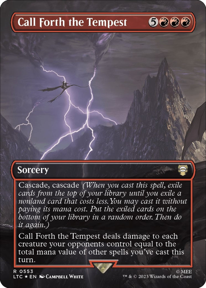 Image for Call Forth the Tempest (Borderless) (Surge Foil) (553) [Commander: The Lord of the Rings: Tales of Middle-earth]