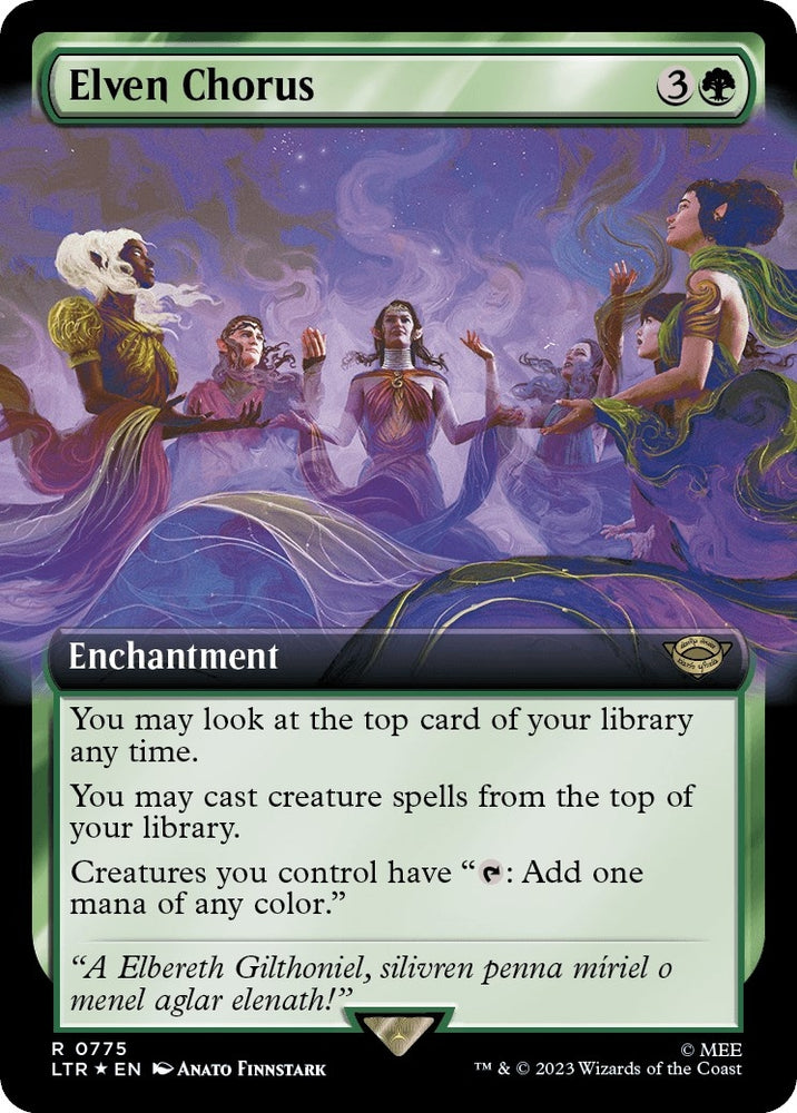 Image for Elven Chorus (Extended Art) (Surge Foil) (775) [Universes Beyond: The Lord of the Rings: Tales of Middle-earth]