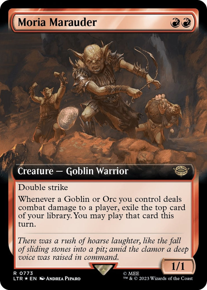 Image for Moria Marauder (Extended Art) (Surge Foil) (773) [Universes Beyond: The Lord of the Rings: Tales of Middle-earth]