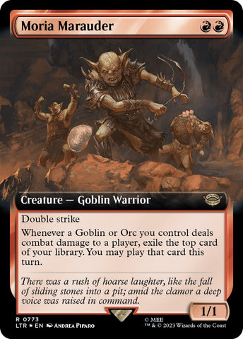 Image for Moria Marauder (Extended Art) (Surge Foil) (773) [Universes Beyond: The Lord of the Rings: Tales of Middle-earth]