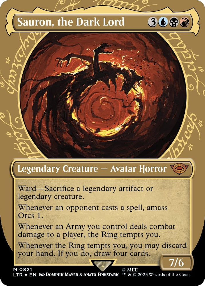 Image for Sauron, the Dark Lord (Showcase) (Surge Foil) (821) [Universes Beyond: The Lord of the Rings: Tales of Middle-earth]