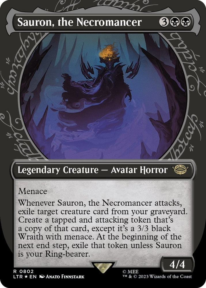 Image for Sauron, the Necromancer (Showcase) (Surge Foil) (802) [Universes Beyond: The Lord of the Rings: Tales of Middle-earth]