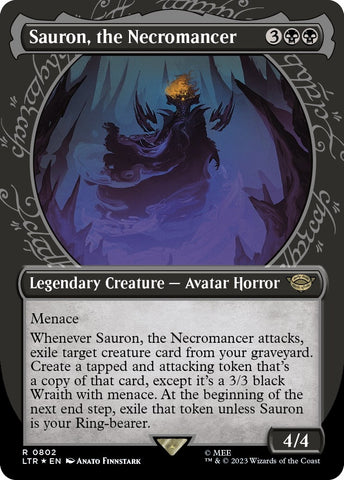 Image for Sauron, the Necromancer (Showcase) (Surge Foil) (802) [Universes Beyond: The Lord of the Rings: Tales of Middle-earth]