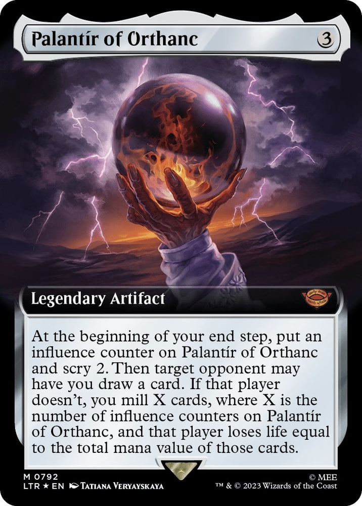 Image for Palantir of Orthanc (Extended Art) (Surge Foil) (792) [Universes Beyond: The Lord of the Rings: Tales of Middle-earth]