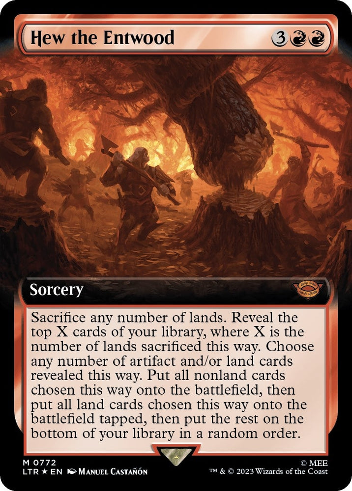 Image for Hew the Entwood (Extended Art) (Surge Foil) (772) [Universes Beyond: The Lord of the Rings: Tales of Middle-earth]