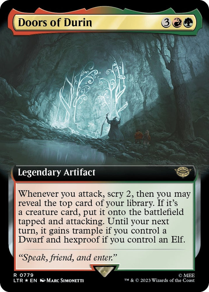 Image for Doors of Durin (Extended Art) (Surge Foil) (779) [Universes Beyond: The Lord of the Rings: Tales of Middle-earth]