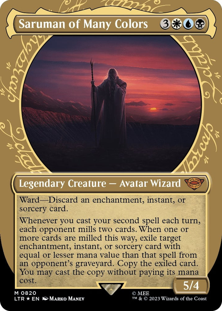 Image for Saruman of Many Colors (Showcase) (Surge Foil) (820) [Universes Beyond: The Lord of the Rings: Tales of Middle-earth]