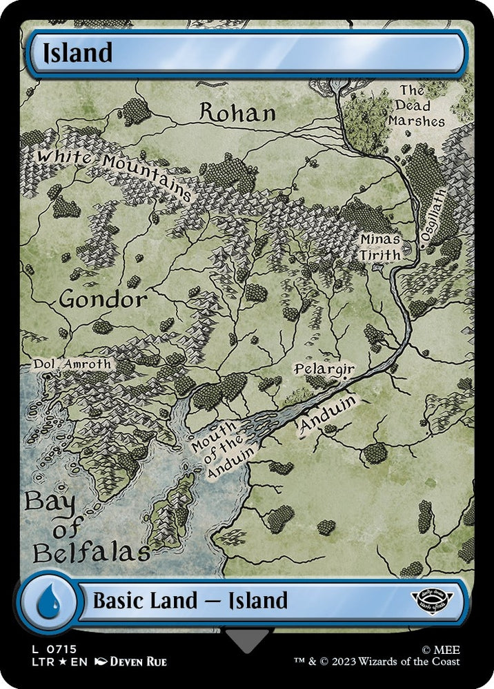 Image for Island (0715) (Surge Foil) (715) [Universes Beyond: The Lord of the Rings: Tales of Middle-earth]
