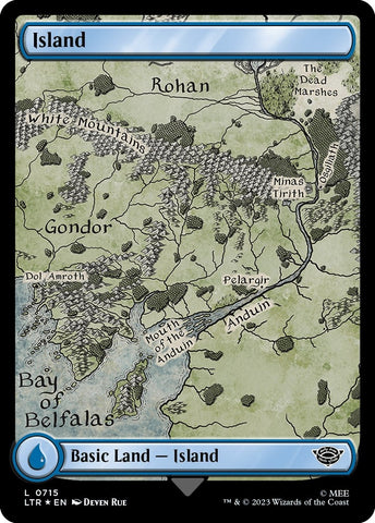 Image for Island (0715) (Surge Foil) (715) [Universes Beyond: The Lord of the Rings: Tales of Middle-earth]