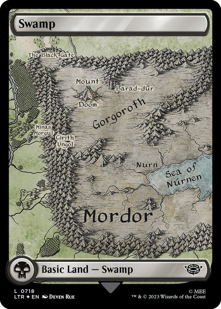 Image for Swamp (0718) (Surge Foil) (718) [Universes Beyond: The Lord of the Rings: Tales of Middle-earth]