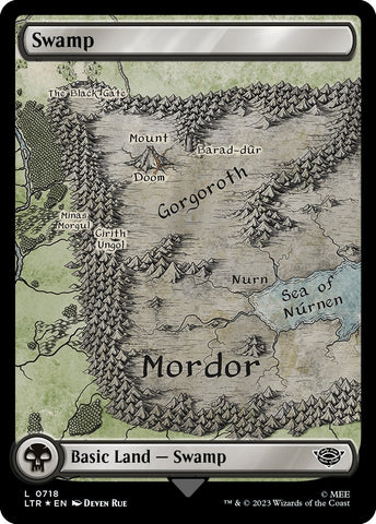 Image for Swamp (0718) (Surge Foil) (718) [Universes Beyond: The Lord of the Rings: Tales of Middle-earth]