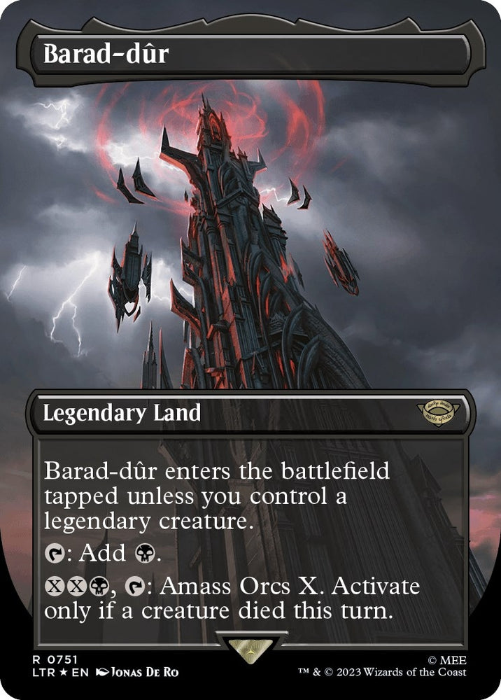Image for Barad-dur (0751) (Borderless) (Surge Foil) (751) [Universes Beyond: The Lord of the Rings: Tales of Middle-earth]