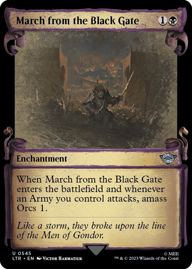 Image for March from the Black Gate (Showcase Scrolls) (545) [Universes Beyond: The Lord of the Rings: Tales of Middle-earth]