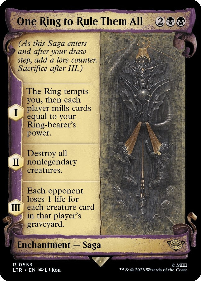 Image for One Ring to Rule Them All (Showcase Scrolls) (553) [Universes Beyond: The Lord of the Rings: Tales of Middle-earth]