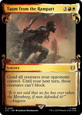 Image for Taunt from the Rampart (Showcase Scrolls) (481) [Commander: The Lord of the Rings: Tales of Middle-earth]