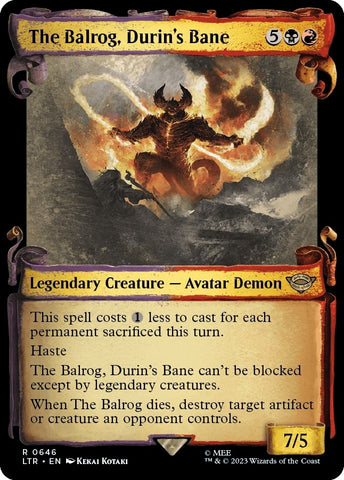 Image for The Balrog, Durin's Bane (Showcase Scrolls) (646) [Universes Beyond: The Lord of the Rings: Tales of Middle-earth]